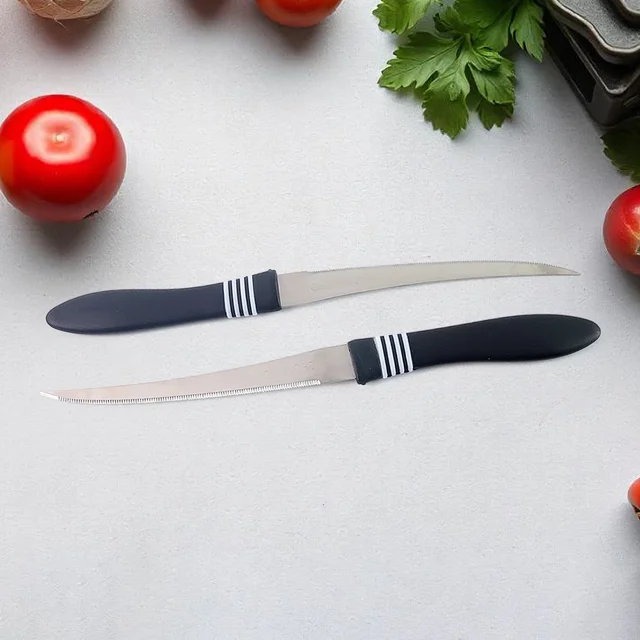 Serrated Kitchen Knife Set – Premium Curved Stainless Steel Blades