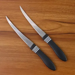 Serrated Kitchen Knife Set – Premium Curved Stainless Steel Blades
