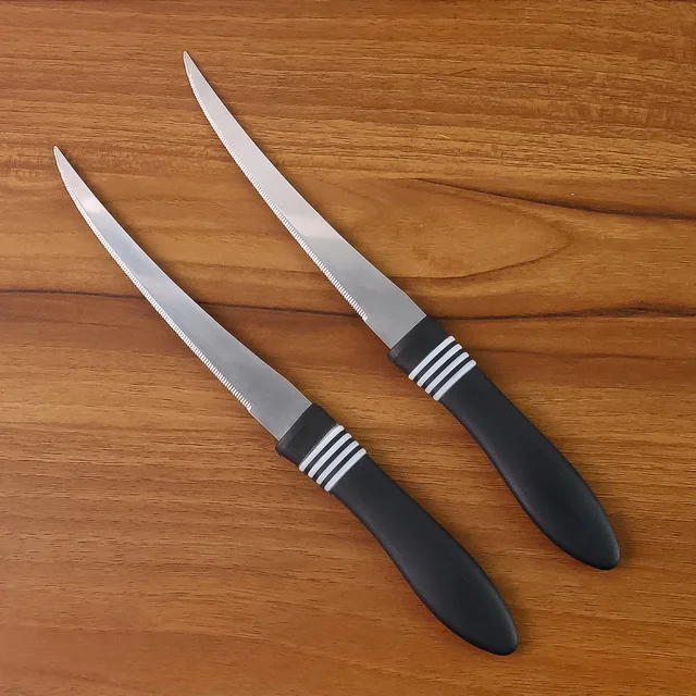 Serrated Kitchen Knife Set – Premium Curved Stainless Steel Blades