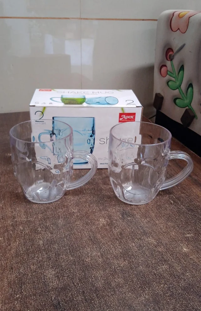 Shake Mug Set – Durable 350ml Plastic Mugs with Easy Grip