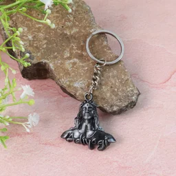 Shiva Face Metal Keychain – Durable Spiritual Accessory