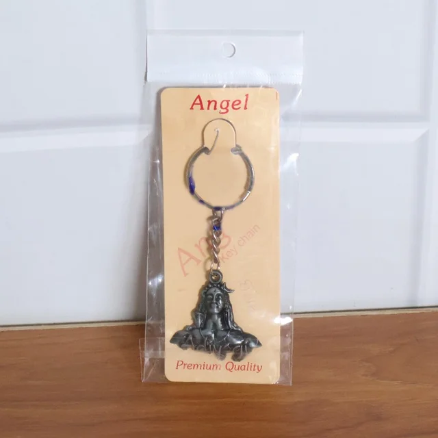 Shiva Face Metal Keychain – Durable Spiritual Accessory