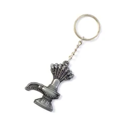 Shiva Lingam Metal Keychain – Durable Spiritual Accessory