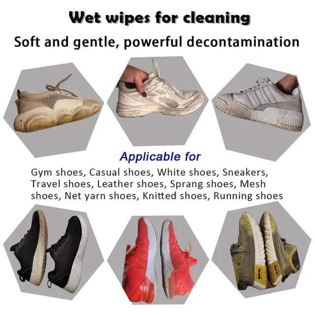 Shoe Cleaning Wet Wipes – 80 Pack Travel Friendly | Velvet Wipe