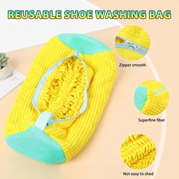 Shoe Washing Machine Bag – Microfiber Chenille Lining with Zipper