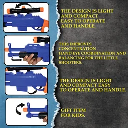 Shot Air Gun Toy with Scope – Safe Foam Bullet Blaster for Kids