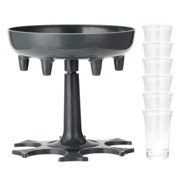 Shot Glass Dispenser – 6-Shot Party Set with Tray & Glasses | Siplix