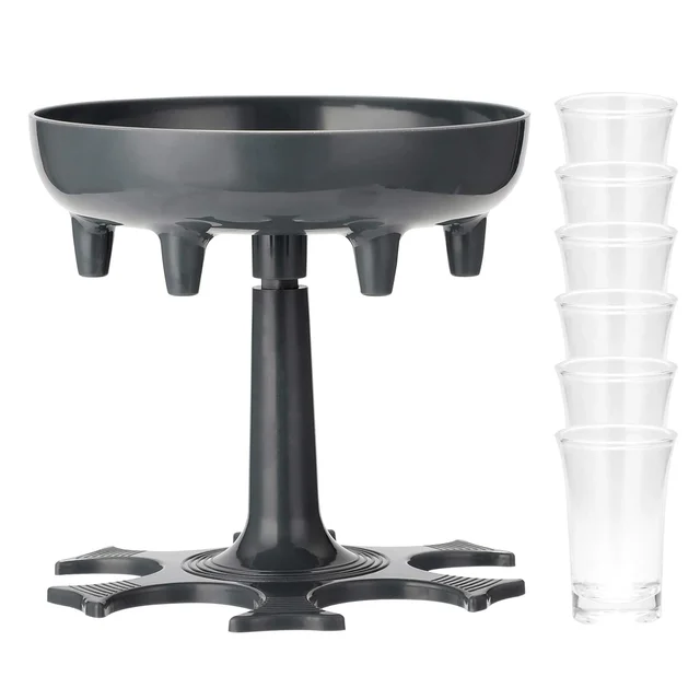 Shot Glass Dispenser – 6-Shot Party Set with Tray & Glasses | Siplix