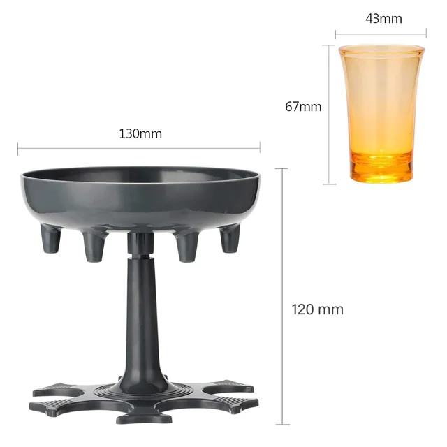 Shot Glass Dispenser – 6-Shot Party Set with Tray & Glasses | Siplix