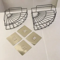 Shower Caddy Corner – 2 Pc Iron Bathroom Organizer | Mist & Relax