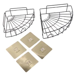 Shower Caddy Corner – 2 Pc Iron Bathroom Organizer | Mist & Relax