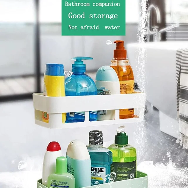 Shower Corner Caddy – Wall-Mounted Suction Shelf | Mist & Relax