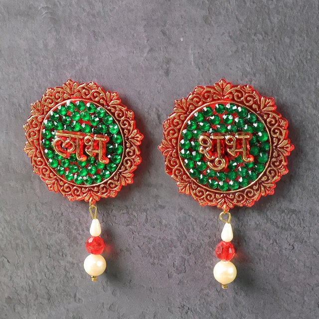 Shubh Labh Decorative Door Hanging – Beaded Festival Wall Décor Set