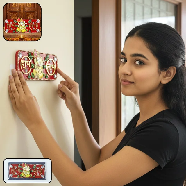 Shubh Labh Door Hanging – Traditional Ganesha Decor for Diwali