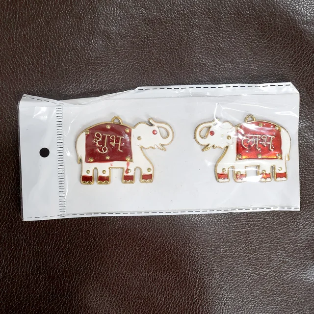 Shubh Labh Elephant Wall Hangings – Traditional Good Luck Décor Set