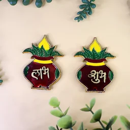 Shubh Labh Kalash Wall Hangings – Traditional Prosperity Decor Set