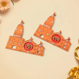 Shubh Labh Temple Wall Sticker – Vibrant Festive Home Décor