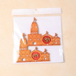 Shubh Labh Temple Wall Sticker – Vibrant Festive Home Décor
