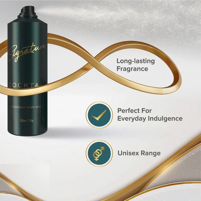 Signature Cocktail Deodorant Body Spray – Long Lasting Fragrance for Men