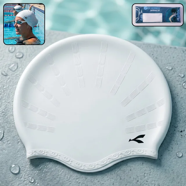 Silicone Swimming Cap – Waterproof & Flexible Fit for All Ages