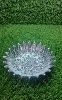 Silver Finish Serving Tray – Decorative Mukhwas & Dry Fruit Platter | Indo Glow