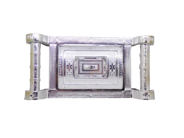 Silver Gift Box – Royal 4-Section Dry Fruit & Chocolate Box | Organivo