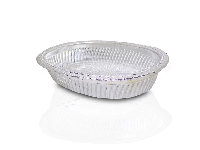 Silver Gift Tray – Royal Design Oval Decorative | Jiaqi