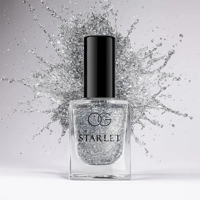 Silver Moonlight Glitter Nail Paint – Long-Lasting Sparkle Finish