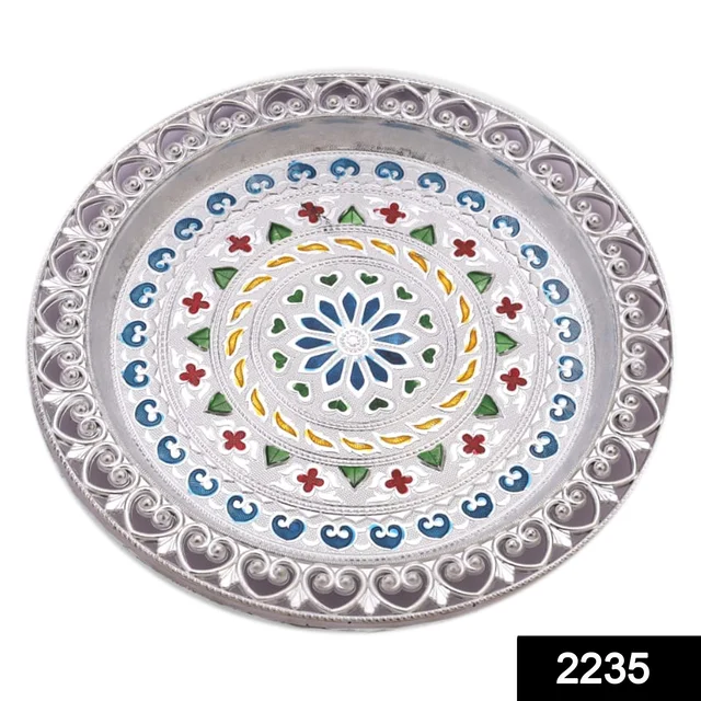 Silver Plated Pooja Thali – Festive & Worship Decor | Indo Glow