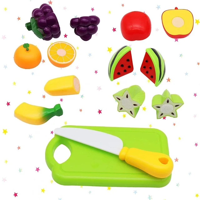 Sliceable Play Food Set – Realistic Fruits & Veggies | Gamevana