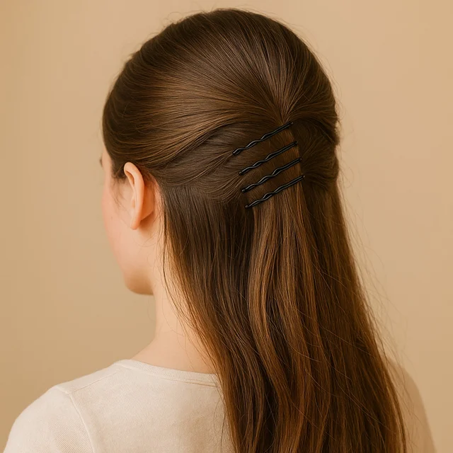 Small Black Bobby Pins – Strong Non-Slip Hair Clips, 36 Pc