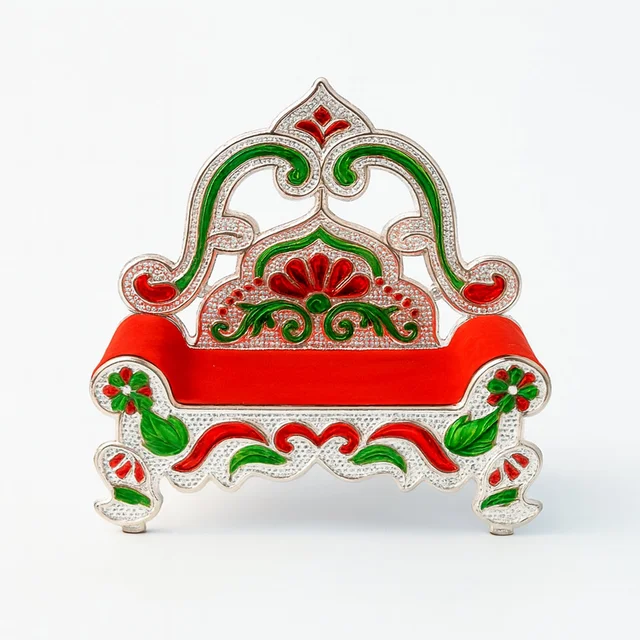 Small Decorative Singhasan – Elegant Plastic Throne for Pooja Idols