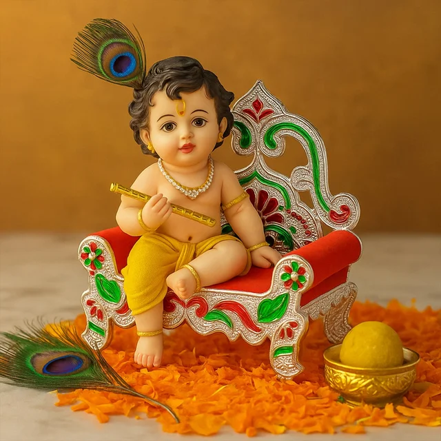 Small Decorative Singhasan – Elegant Plastic Throne for Pooja Idols