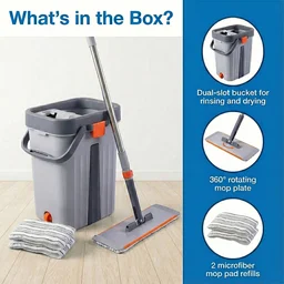 Small Flat Mop Bucket Set – Compact Multipurpose Cleaning Kit
