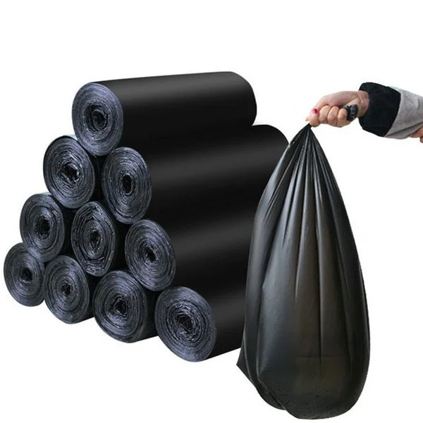 Small Garbage Bags – Heavy-Duty Black 17x19 Inch | FERVENT