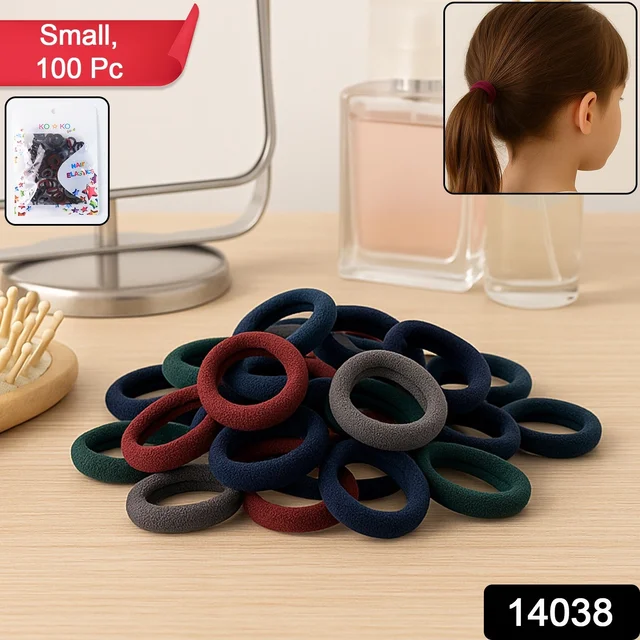 Small Hairbands – Multicolour Rubber Bands (Pack of 100) | Calm & Curl