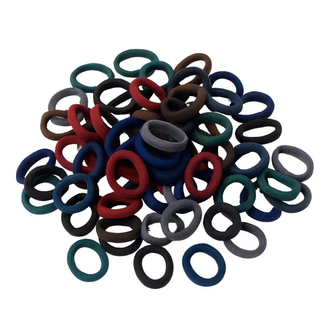 Small Hairbands – Multicolour Rubber Bands (Pack of 100) | Calm & Curl