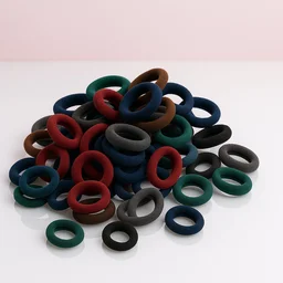 Small Hairbands – Multicolour Rubber Bands (Pack of 100) | Calm & Curl