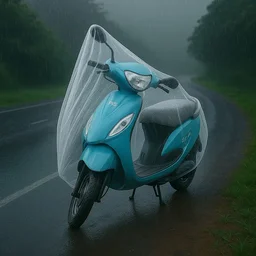 Small Plastic Activa Bike Cover – Waterproof & Dustproof 220 cm