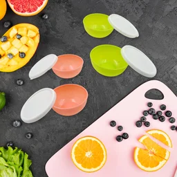 Small Plastic Bowls with Lids – 4-Pc Microwave Safe Katoris | Jiaqi