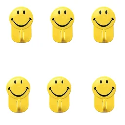 Smiley Face Hooks – 1 Kg Load, 6 Pcs | GlimmerHome