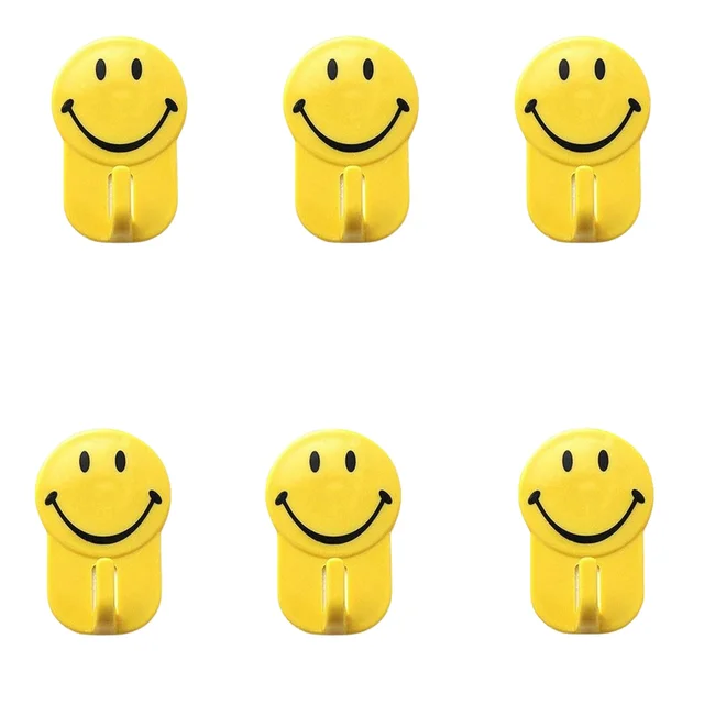 Smiley Face Hooks – 1 Kg Load, 6 Pcs | GlimmerHome