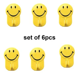 Smiley Face Hooks – 1 Kg Load, 6 Pcs | GlimmerHome