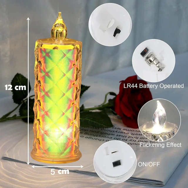 Smokeless LED Candles – Safe Flameless Set of 12 for Home Decor