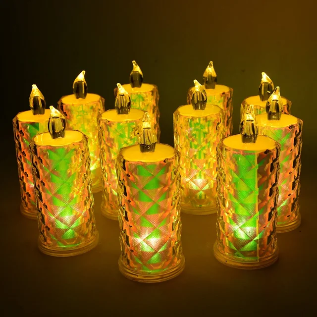 Smokeless LED Candles – Safe Flameless Set of 12 for Home Decor