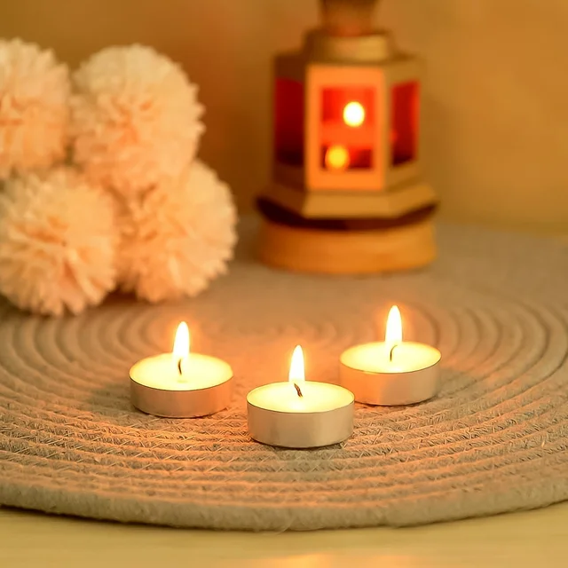 Smokeless Tealight Candles – 50 Pcs Set for Diwali | Indo Glow