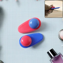 Snap Hair Clip Set – Decorative Rounded Accents, 4 Pieces