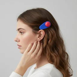 Snap Hair Clip Set – Decorative Rounded Accents, 4 Pieces
