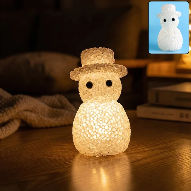 Snowman LED Night Lamp – Decorative Soft Ambient Glow