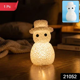 Snowman LED Night Lamp – Decorative Soft Ambient Glow